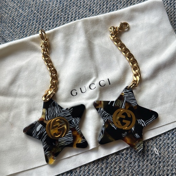 Gucci 61mm blue square sunglasses with star attachable/detachable charms NWT - Picture 13 of 17